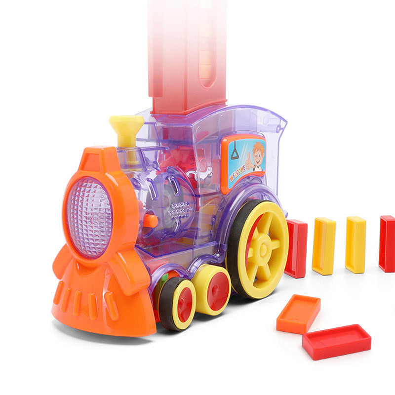 Domino Train Toy – Automatic Block Laying, Electric Puzzle Car for Kids