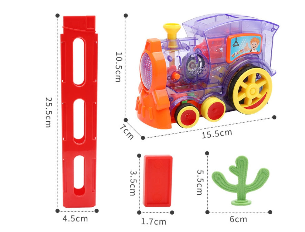 Domino Train Toy – Automatic Block Laying, Electric Puzzle Car for Kids