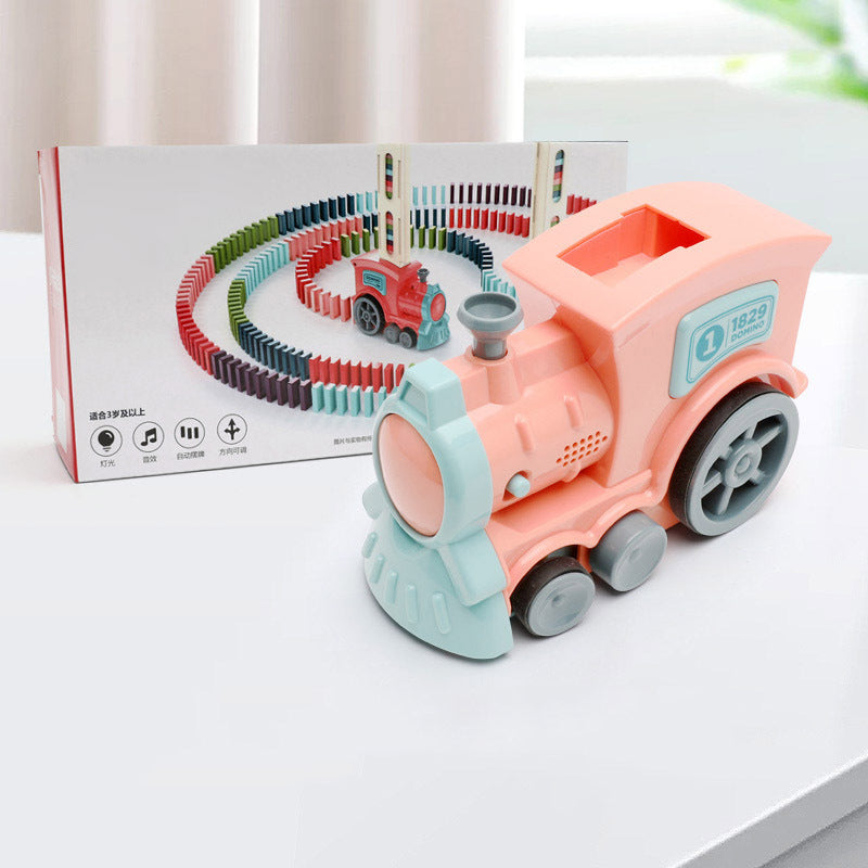 Domino Train Toy – Automatic Block Laying, Electric Puzzle Car for Kids