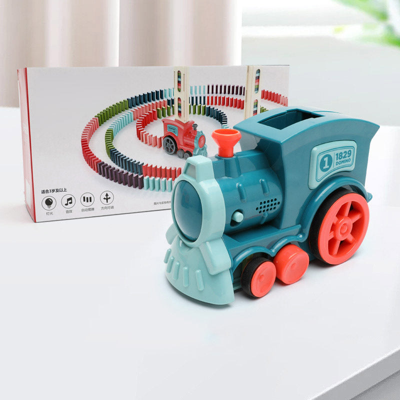 Domino Train Toy – Automatic Block Laying, Electric Puzzle Car for Kids