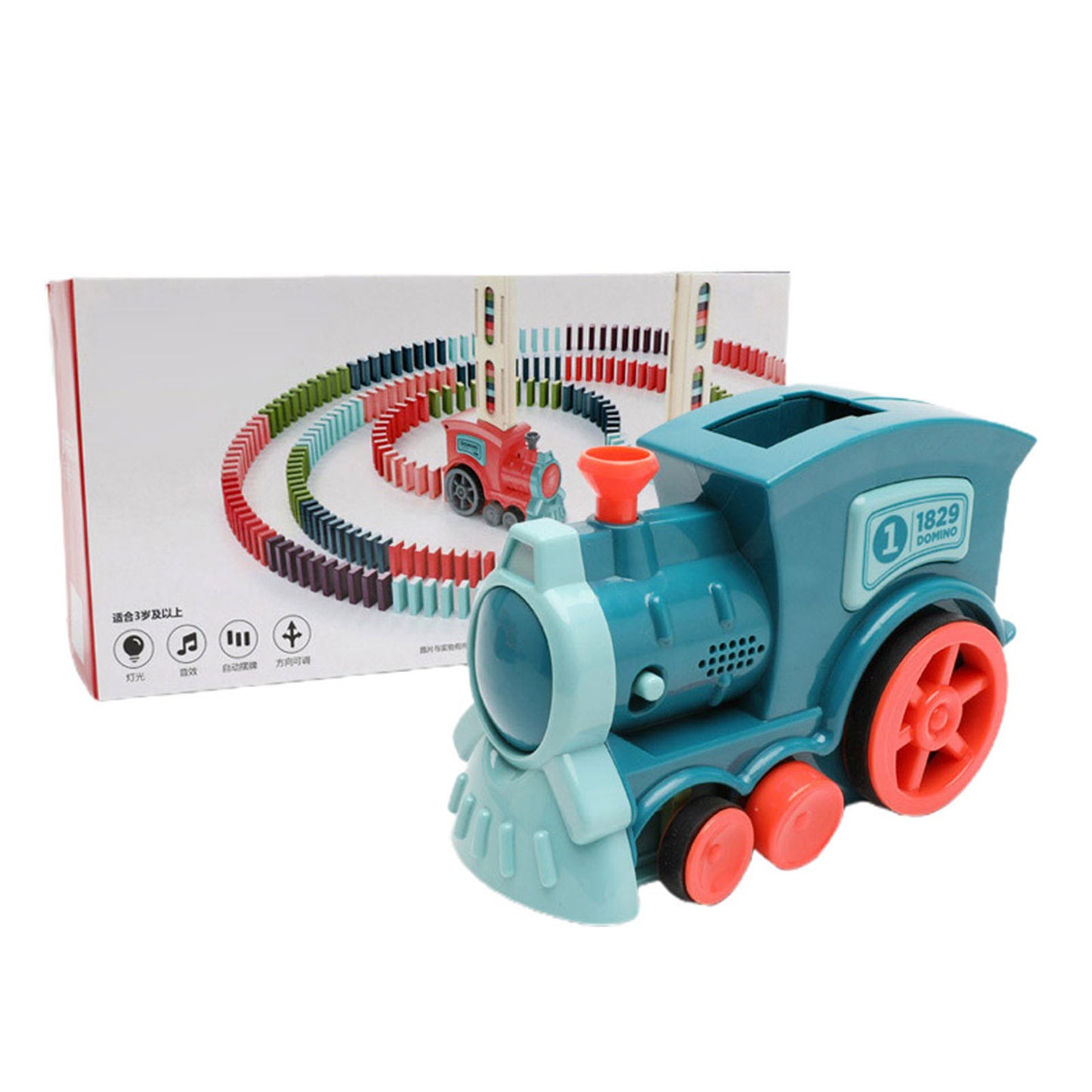 Domino Train Toy – Automatic Block Laying, Electric Puzzle Car for Kids